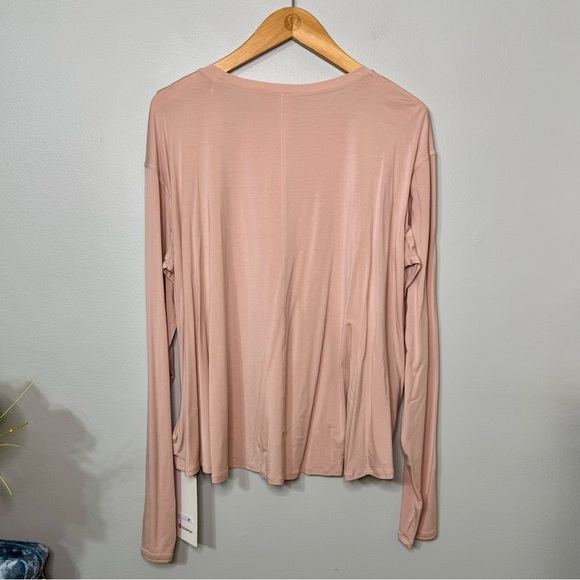 Lululemon Modal Relaxed Fit Long Sleeve Shirt Misty Shell Size 12 NWT - Picture 6 of 10